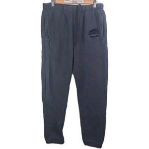Roots Men Sweat Pants Athletic Running Athletic Dark Blue Fleece Canada SZ M